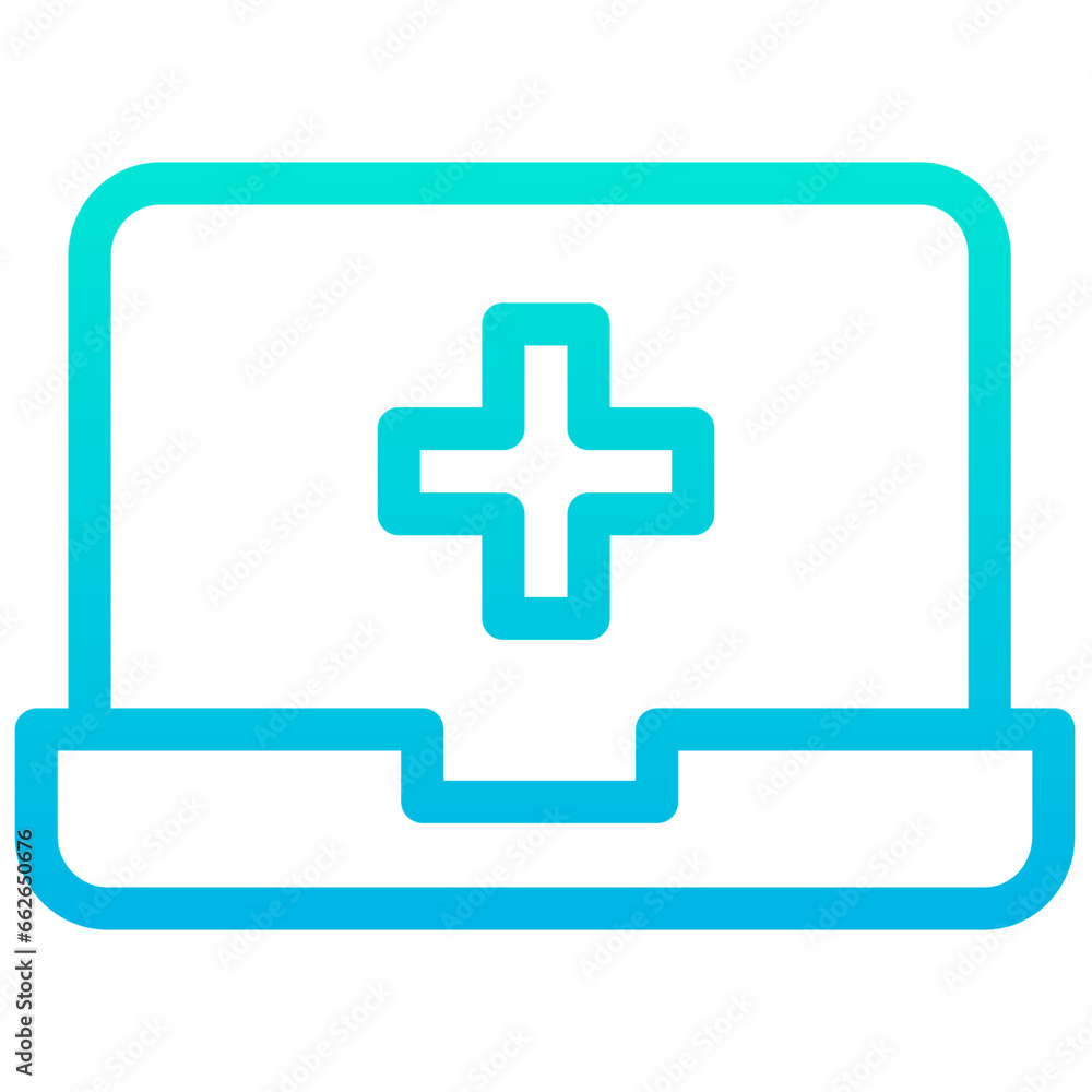 Outline Gradient Home Laptop icon Outline Gradient Home Laptop icon