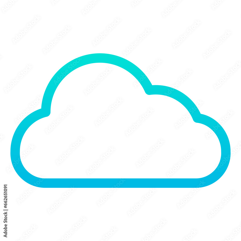 Outline Gradient Cloud icon Outline Gradient Cloud icon