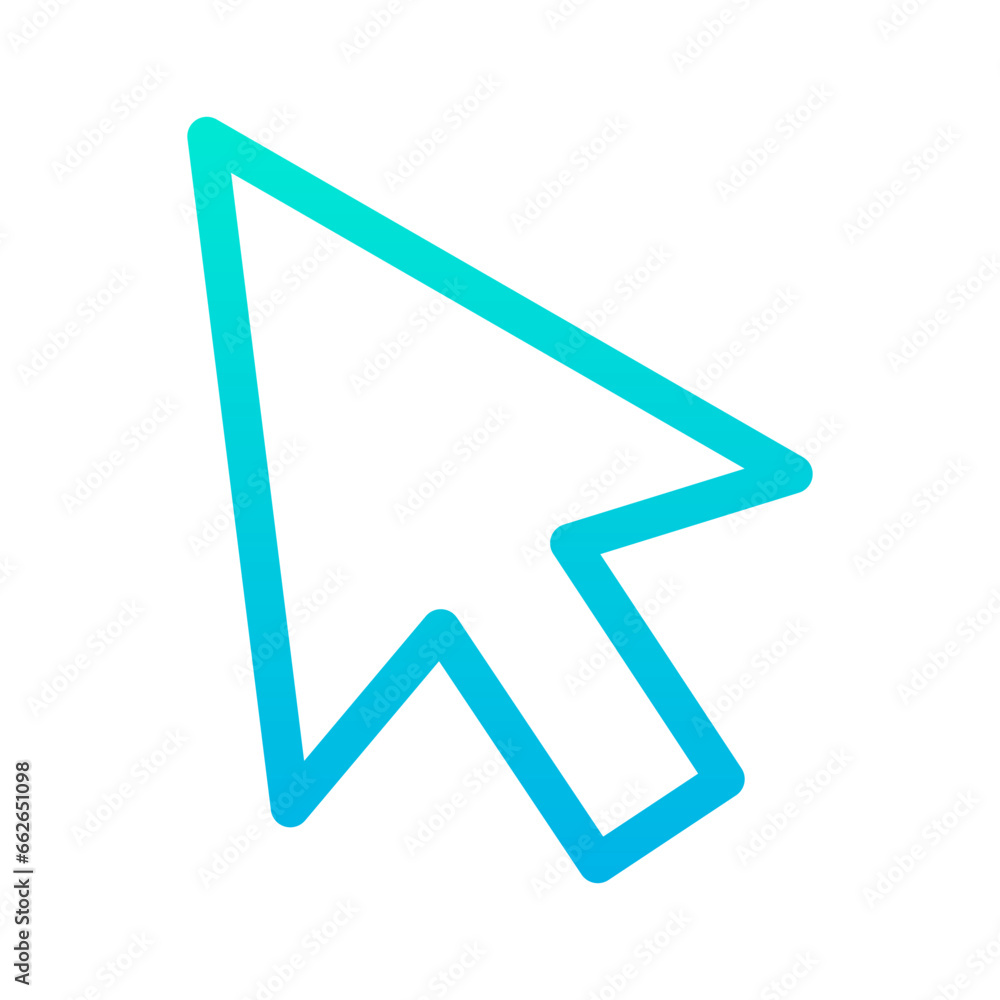 Outline Gradient Cursor icon Outline Gradient Cursor icon