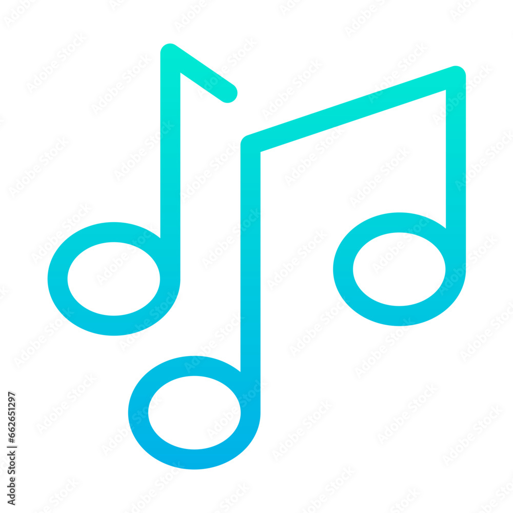 Outline Gradient Music icon Outline Gradient Music icon