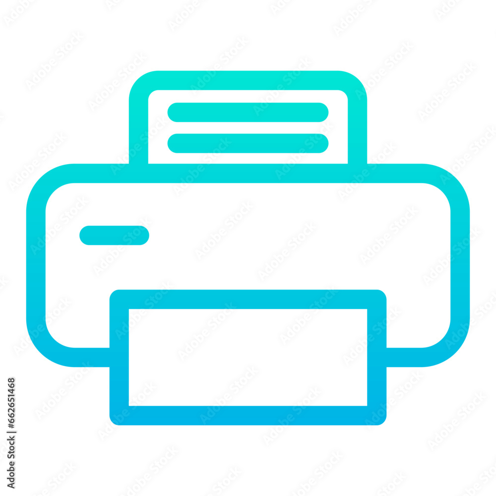 Outline Gradient Printer icon Outline Gradient Printer icon