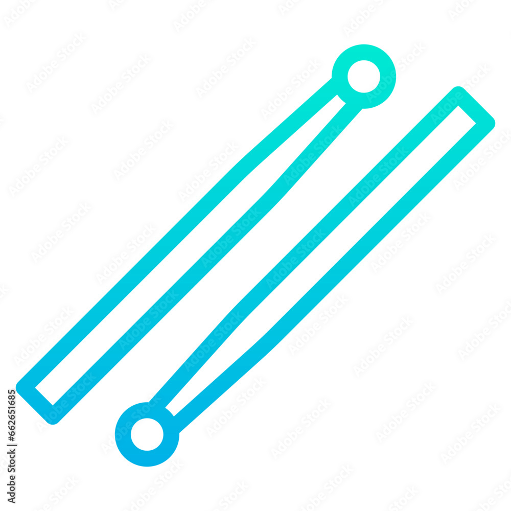Outline Gradient Drumsticks icon Outline Gradient Drumsticks icon