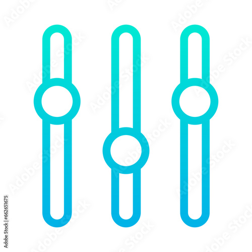 Outline Gradient Equaliser icon