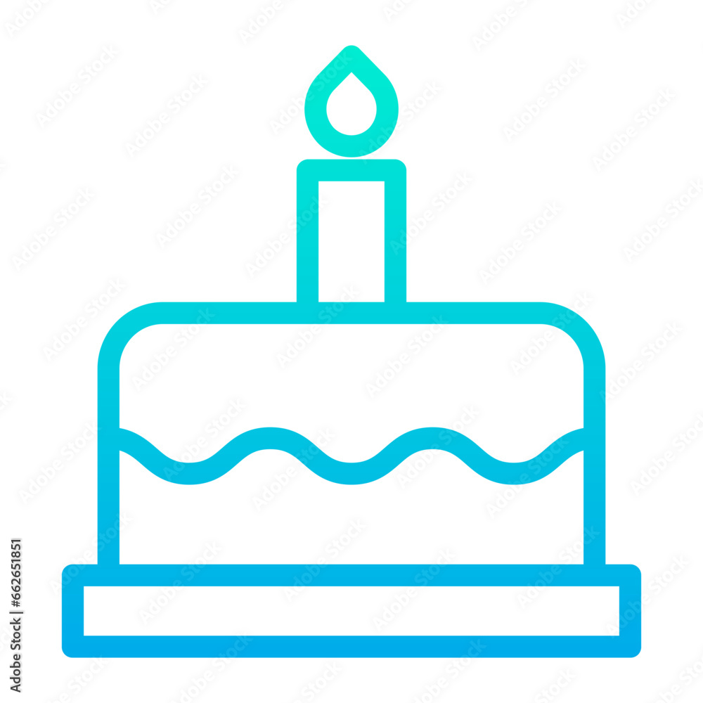 Outline Gradient Valentine Cake icon Outline Gradient Valentine Cake icon