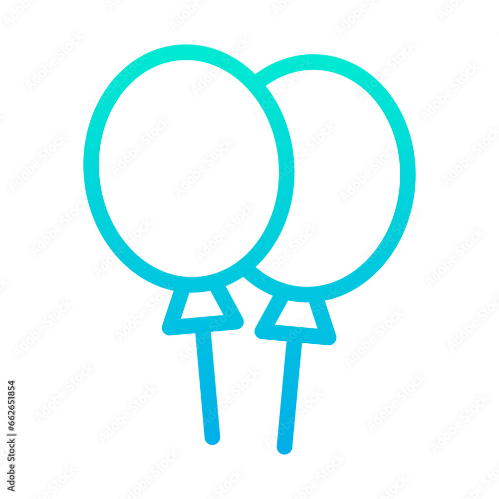 Outline Gradient Air Balloon icon Outline Gradient Air Balloon icon
