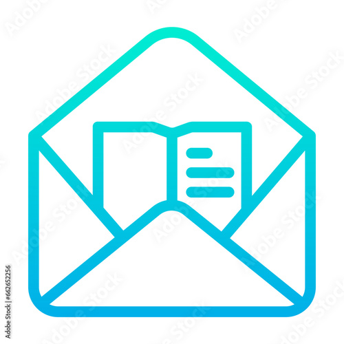 Outline Gradient Package Box Mail icon