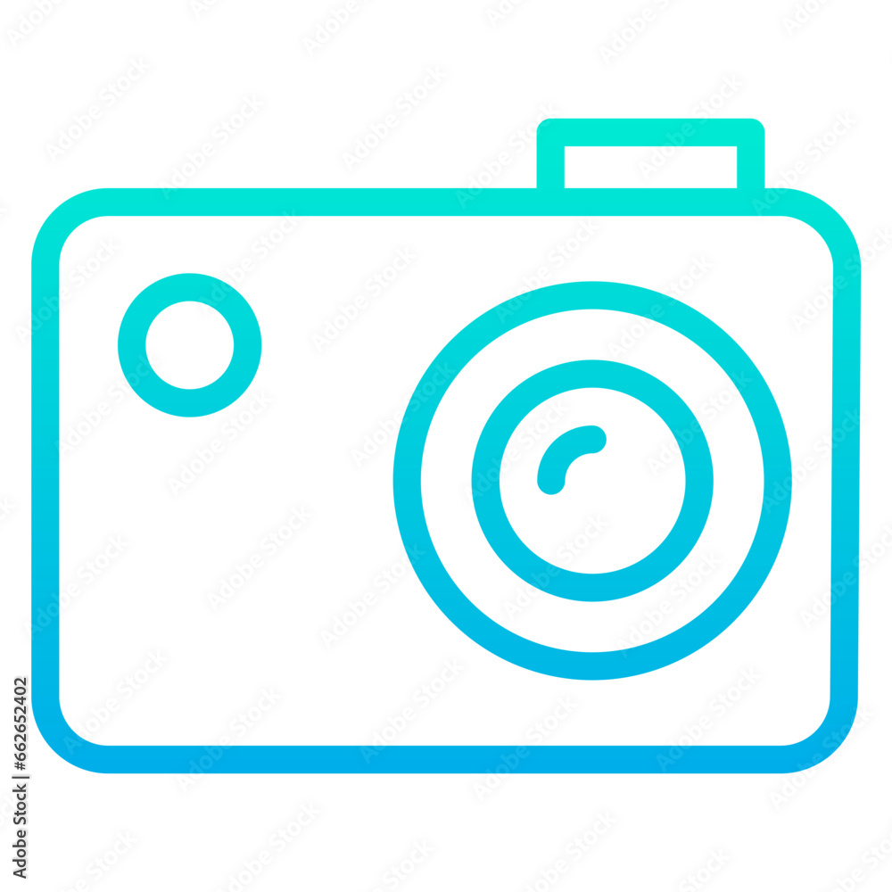 Outline Gradient Valentine Camera icon Outline Gradient Valentine Camera icon