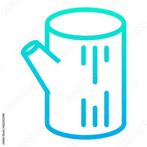 Outline Gradient Log icon