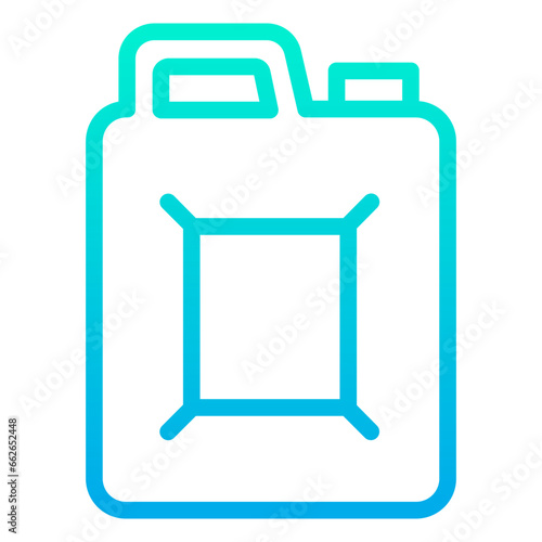 Outline Gradient Petrol can icon