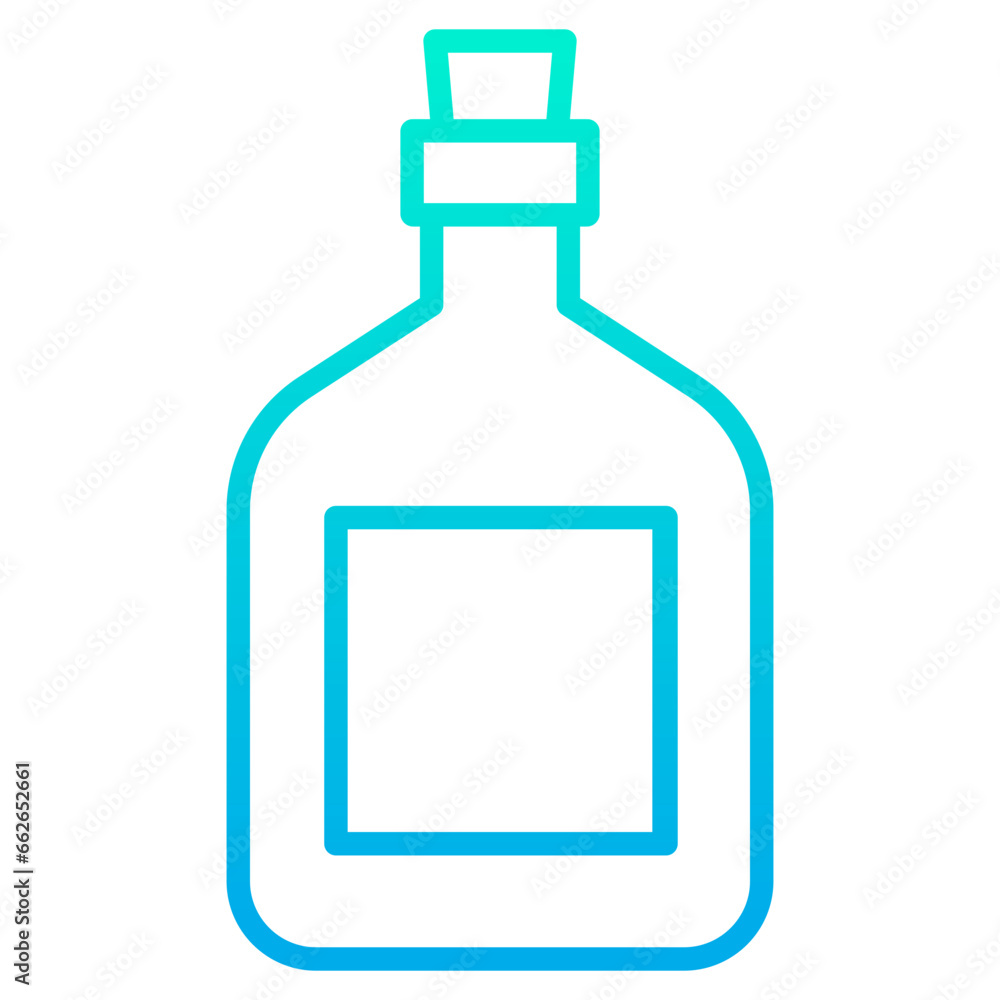 Outline Gradient Liquor bottle icon Outline Gradient Liquor bottle icon