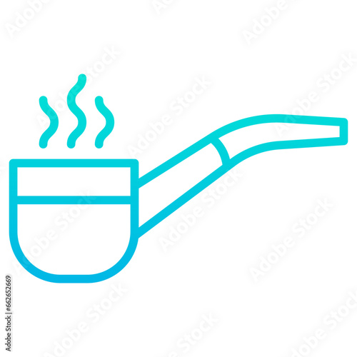 Outline Gradient Cigar Pipe icon