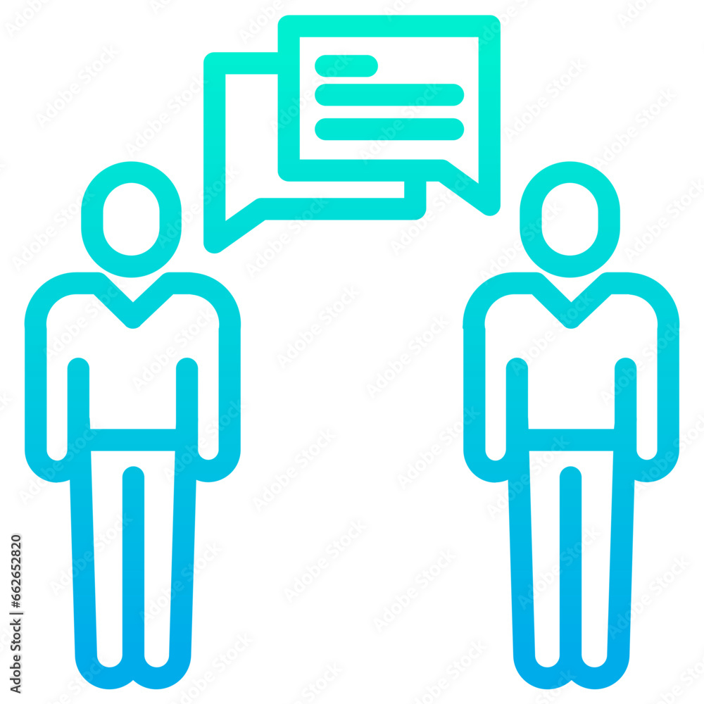 Outline Gradient User talk chat icon Outline Gradient User talk chat icon