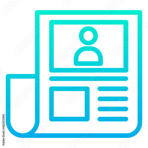 Outline Gradient News icon