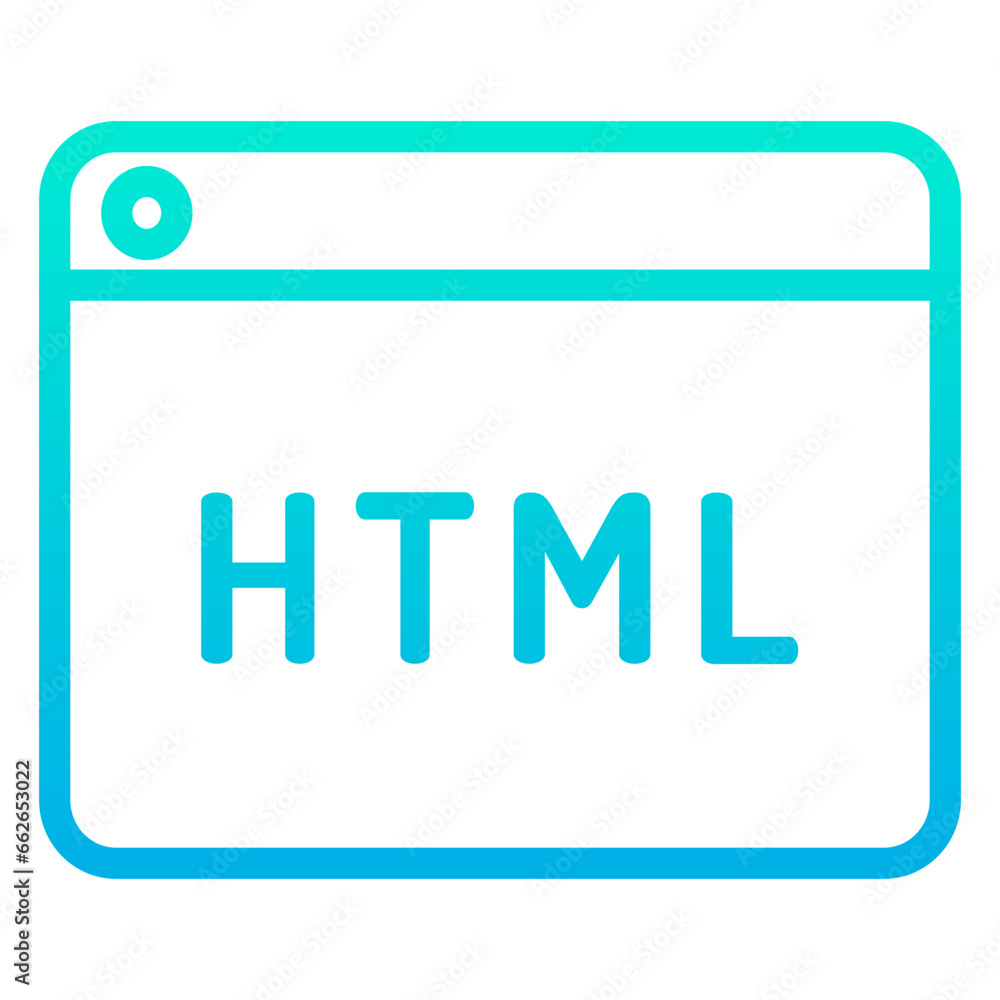 Outline Gradient Web Script icon Outline Gradient Web Script icon