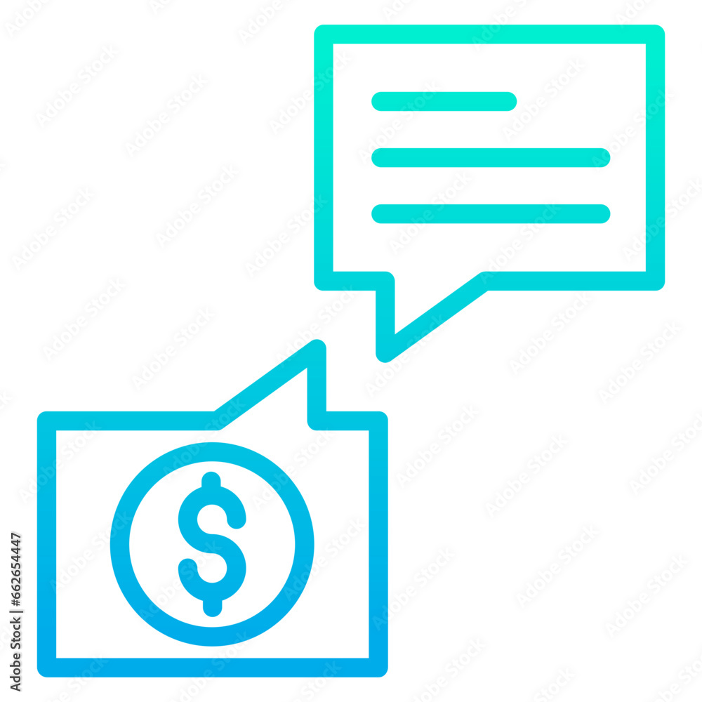 Outline Gradient Real Estate Chat icon Outline Gradient Real Estate Chat icon
