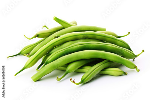 Green beans white background