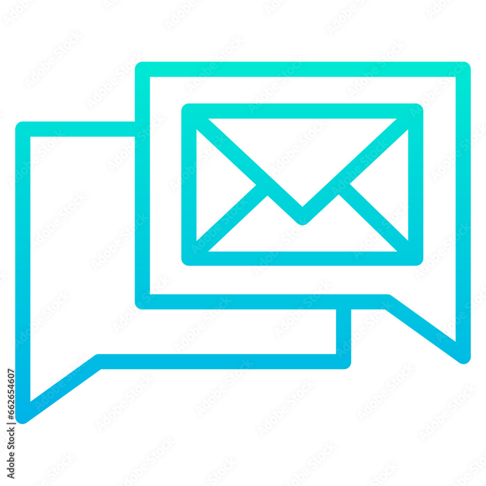 Outline Gradient Real Estate Chat icon Outline Gradient Real Estate Chat icon