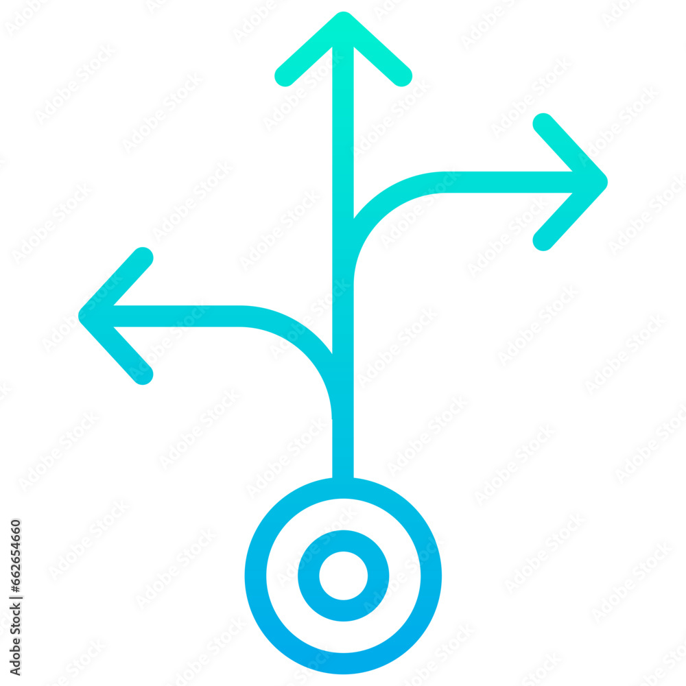 Outline Gradient Marketing Decision icon Outline Gradient Marketing Decision icon