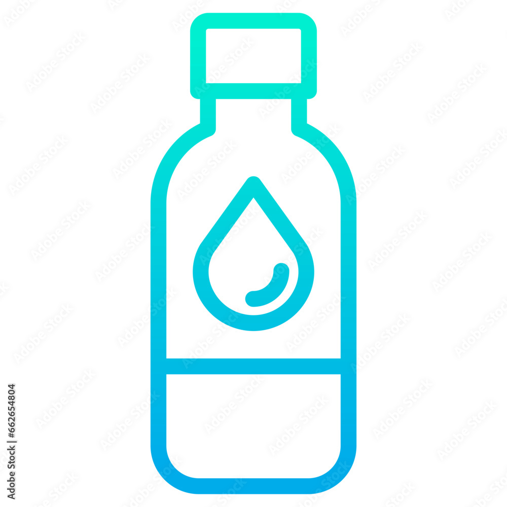 Outline Gradient Water Bottle icon Outline Gradient Water Bottle icon
