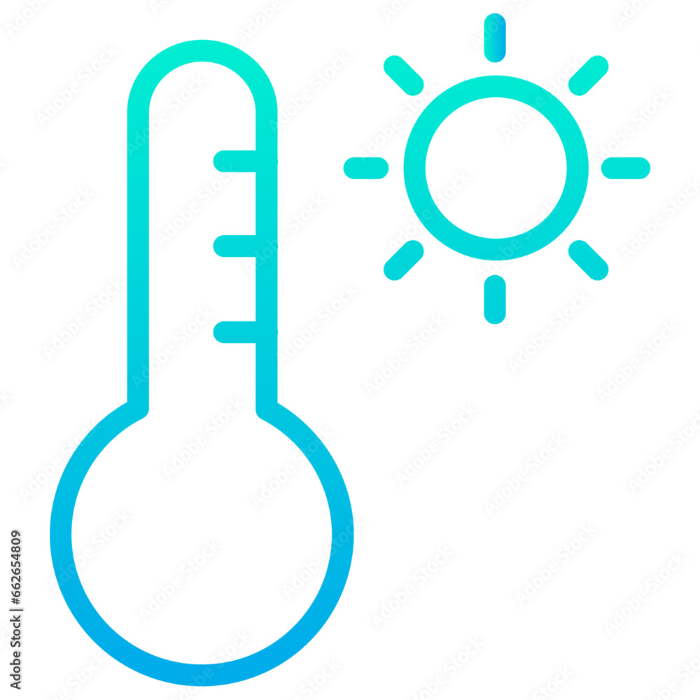 Outline Gradient Temperature icon Outline Gradient Temperature icon