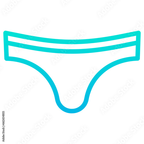Outline Gradient Swim brief icon