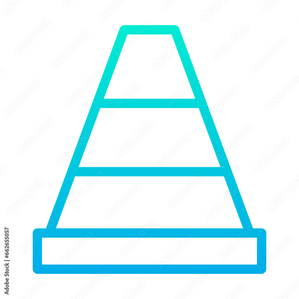 Outline Gradient Cone icon Outline Gradient Cone icon