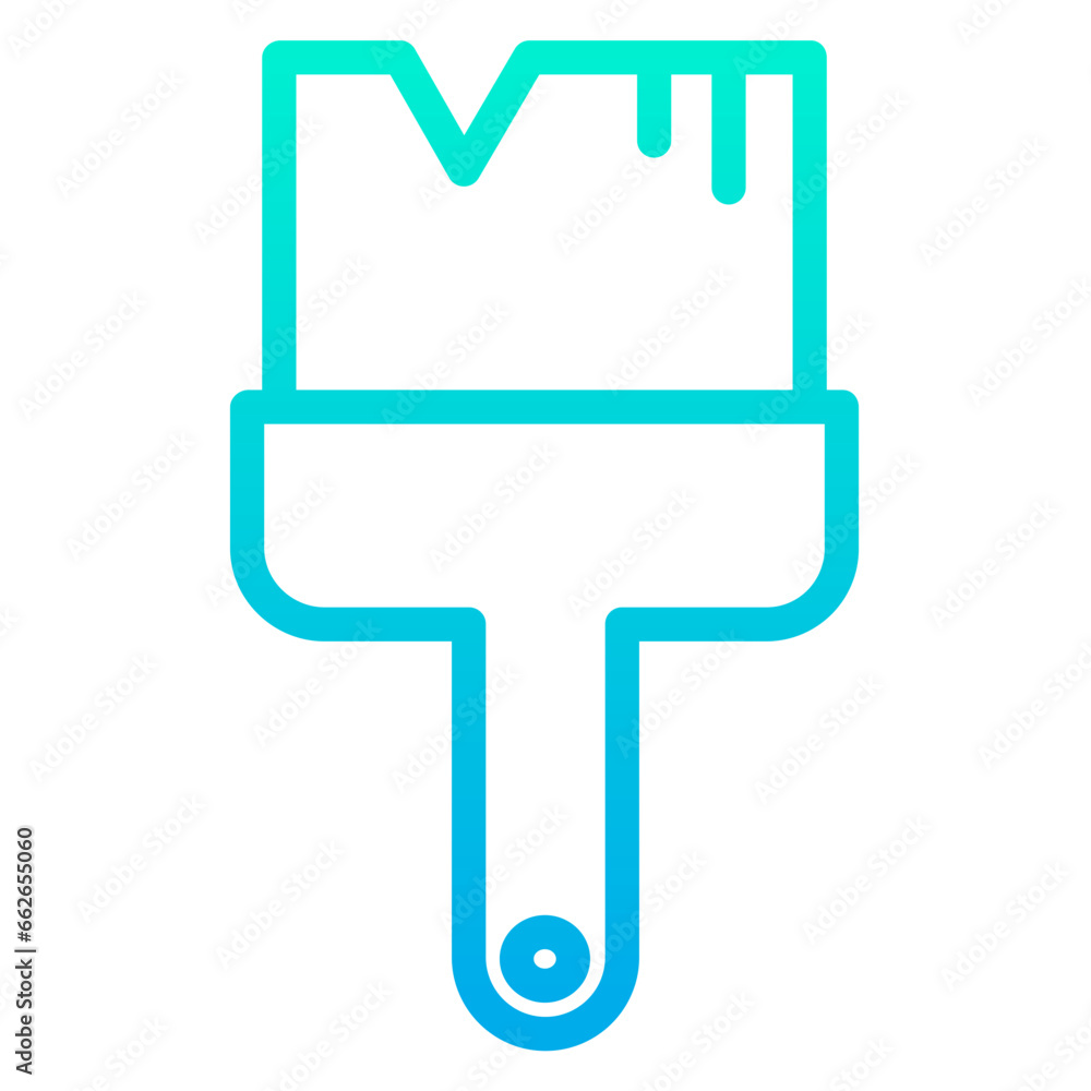 Outline Gradient tooth Brush icon Outline Gradient tooth Brush icon