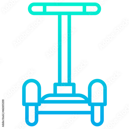 Outline Gradient Segway icon