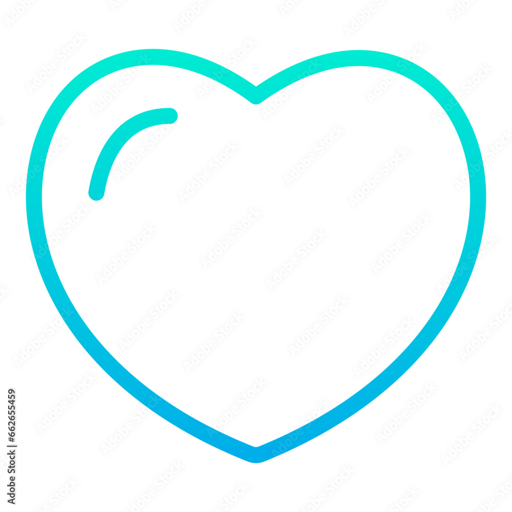 Outline Gradient Heart arrow icon Outline Gradient Heart arrow icon