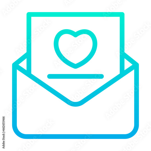 Outline Gradient Package Box Mail icon