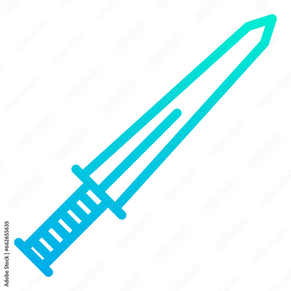 Outline Gradient Sword icon Outline Gradient Sword icon