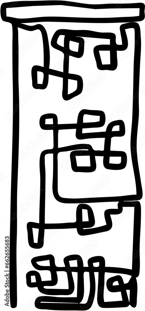 Apartment Building One Line Contour Drawing Apartment Building One Line Contour Drawing