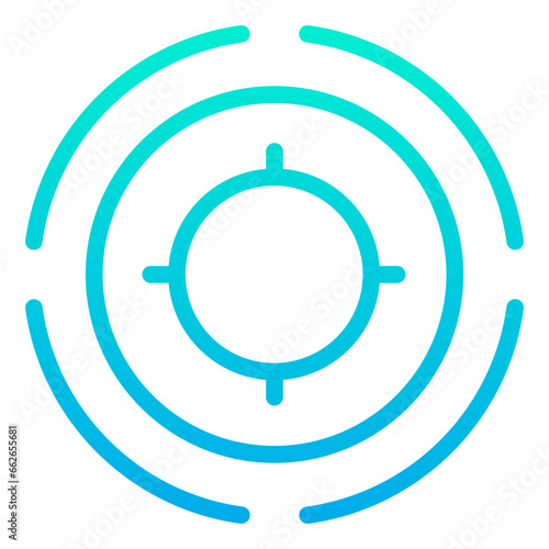 Outline Gradient Target icon