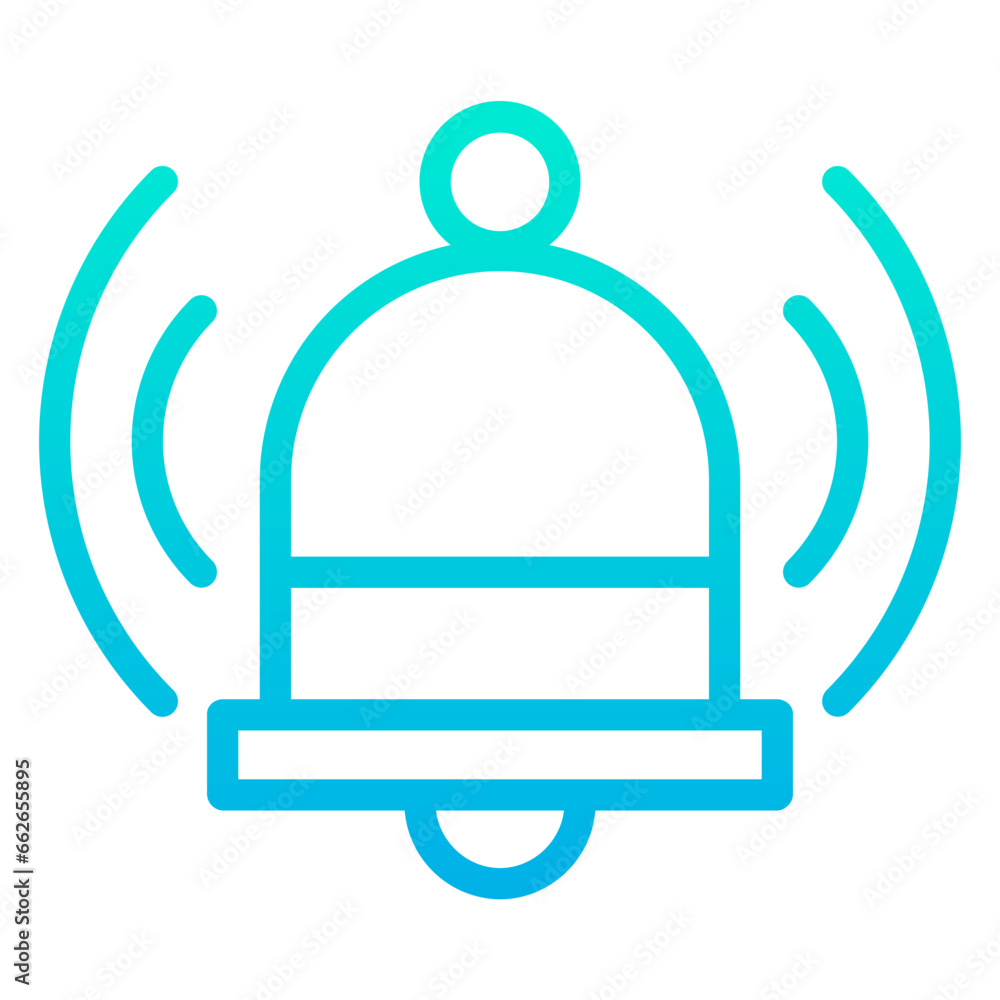 Outline Gradient Notification bell icon Outline Gradient Notification bell icon