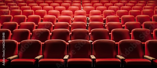 Deserted theater with seating With copyspace for text