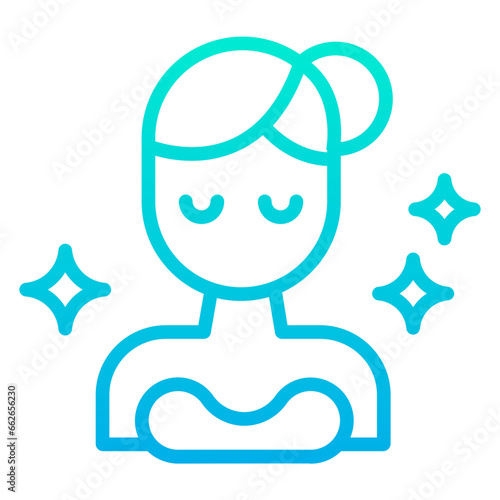 Outline Gradient Ironed shirt icon