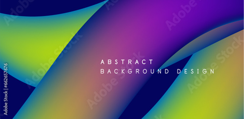 Abstract vector backdrop with fluid, geometric elements. Harmonious blend of form and color, evoking dynamic and captivating visual landscape for wallpaper, banner, background, landing page