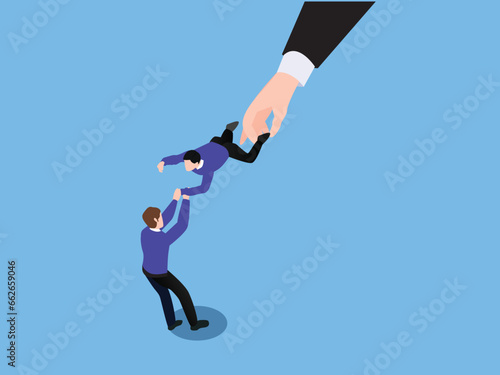 Talent war, recruitment competition for special skill candidate isometric 3d vector illustration concept for banner, website, illustration, landing page, flyer, etc