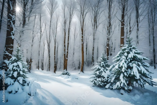 winter forest in the snow © Nazir