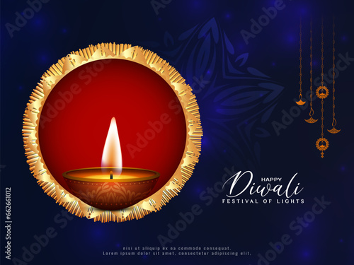 Beautiful Happy Diwali religious Indian festival background