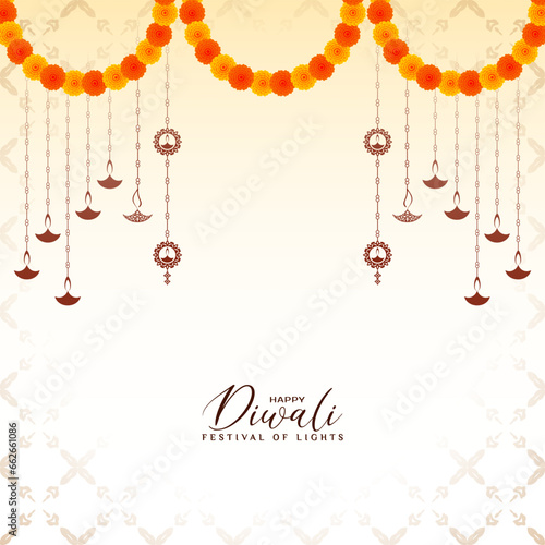 Happy Diwali Indian festival classic traditional background