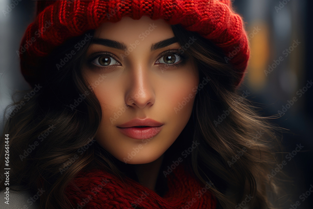 Intimate Portrait of a Woman in a Stylish Hat Intimate Portrait of a Woman in a Stylish Hat