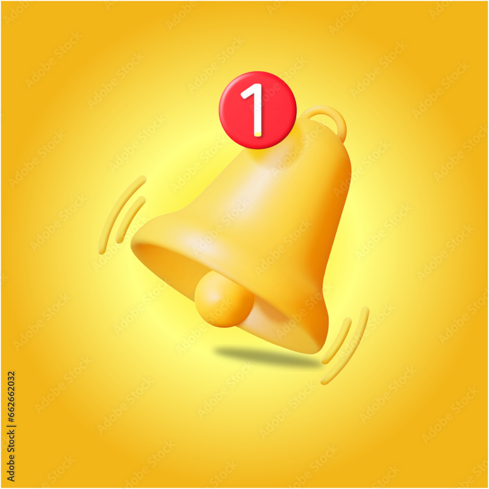 3d Notification Bell Icon