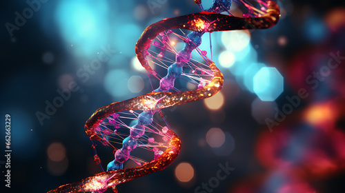 Close-up of Human DNA Helix photo
