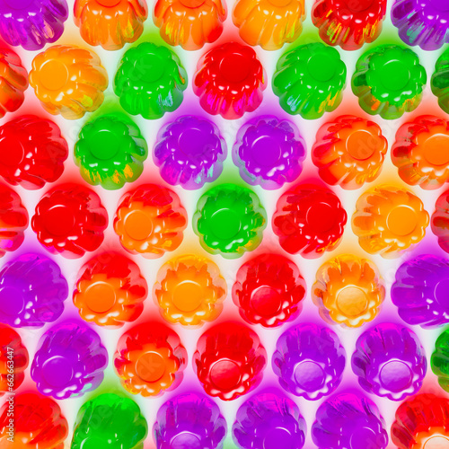 Delicious and Colorful Fruit Jelly Desserts for Food-Themed Designs