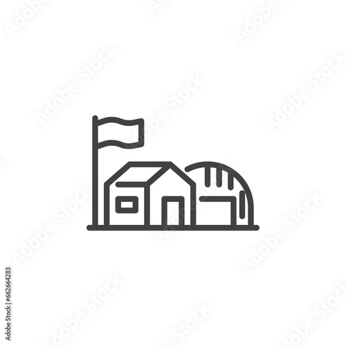 Military Base line icon