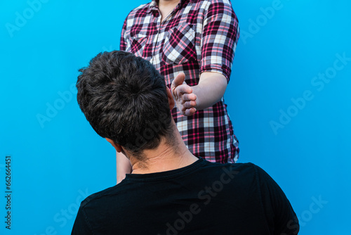 Foto The concept of family strife or female supremacy