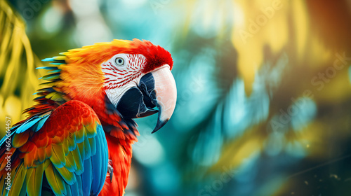 Colorful tropical parrot © Mishu