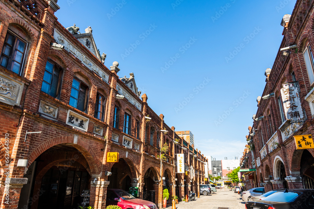 Hsinchu, Taiwan September 26, 2023 View of Hukou Old Street building in Hsinchu, Taiwan. The