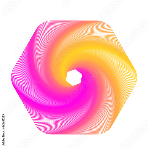 Obraz na plátně 3D Shape Gradient Spiral